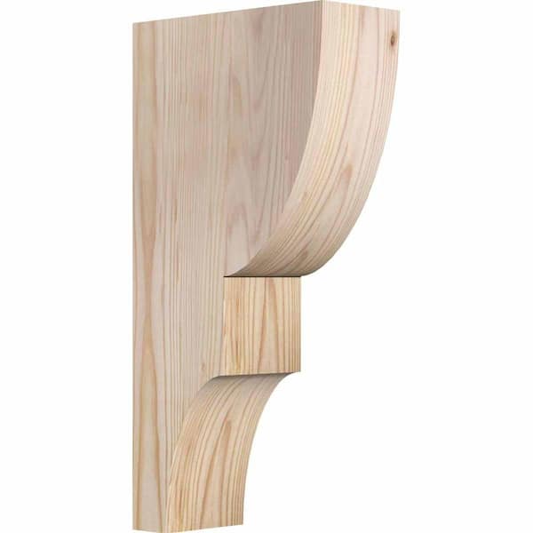 Ekena Millwork 3-1/2 in. x 8 in. x 16 in. Douglas Fir Ridgewood Smooth Corbel