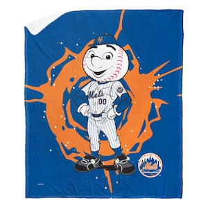 MLB Mascots Mets Silk Touch Sherpa Multicolor Throw