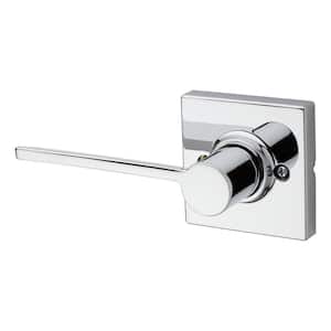 Ladera Polished Chrome Left-Handed Dummy Door Lever with Square Trim