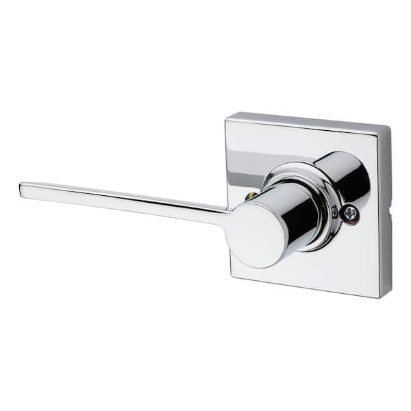 Ladera Polished Chrome Left-Handed Dummy Door Handle with Square Trim