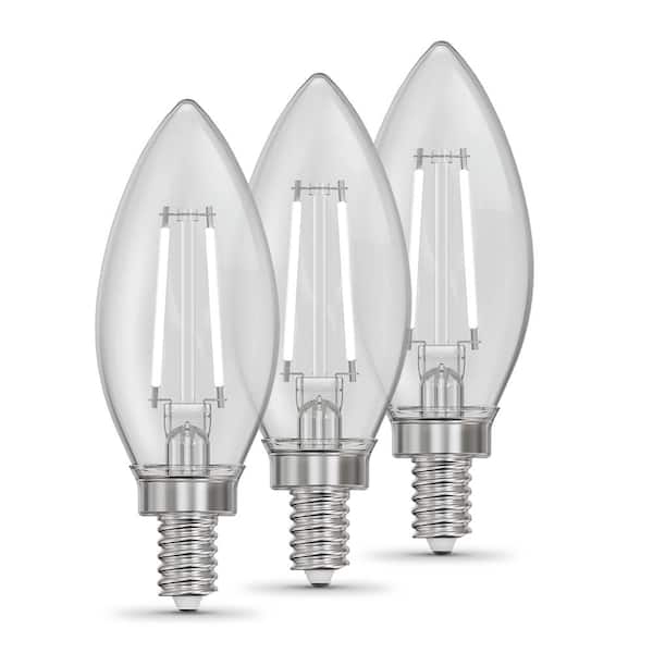 Feit Electric 25W Equivalent B10 E12 Candelabra Dim White Filament