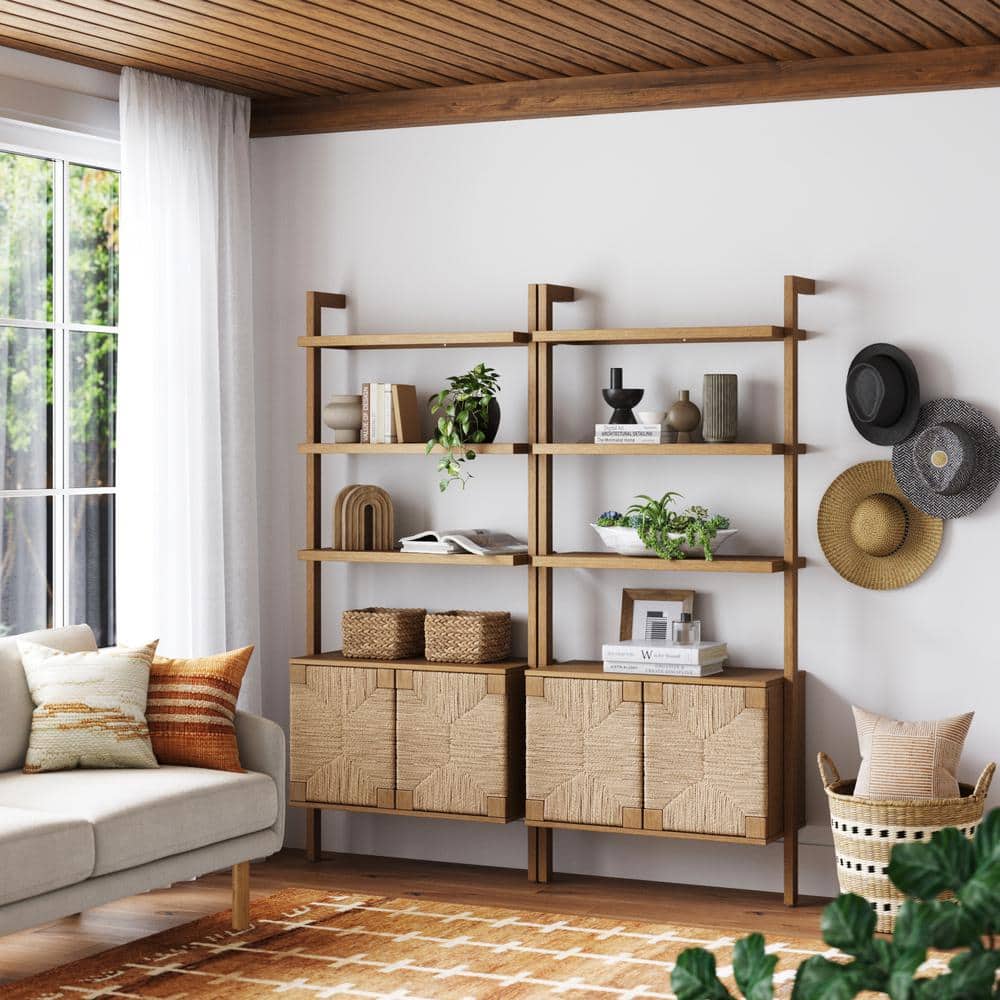 アントステラ　BOOKCASE　723 Nathan James Beacon 72 in. Tall Light Brown Wooden 3-Shelf
