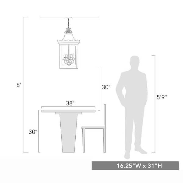 Golden Lighting - Finley Collection 4-Light Vintage Sage Pendant