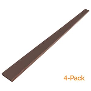3.5 in. x 72 in. x.75 in. Wood Plastic Composite Fence Board, Flat Edge Both Sides, Sanded Finish - Espresso (4-Pack)
