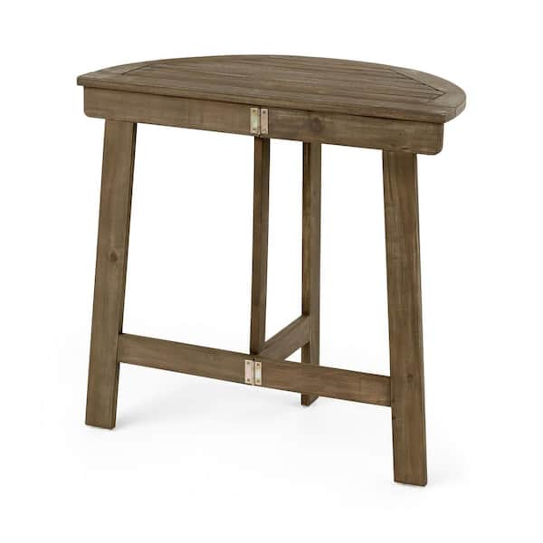 Patio Grey Acacia Wood Outdoor Bistro Table