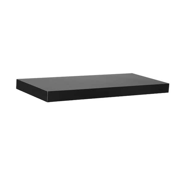 Home Decorators Collection 17.7 in. L x 7.75 in. W Slim Floating Black Shelf