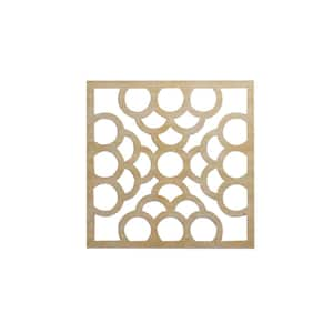 15-3/8" x 15-3/8" x 1/4" Medium Harlingen Decorative Fretwork Wood Wall Panels, Birch (10-Pack)