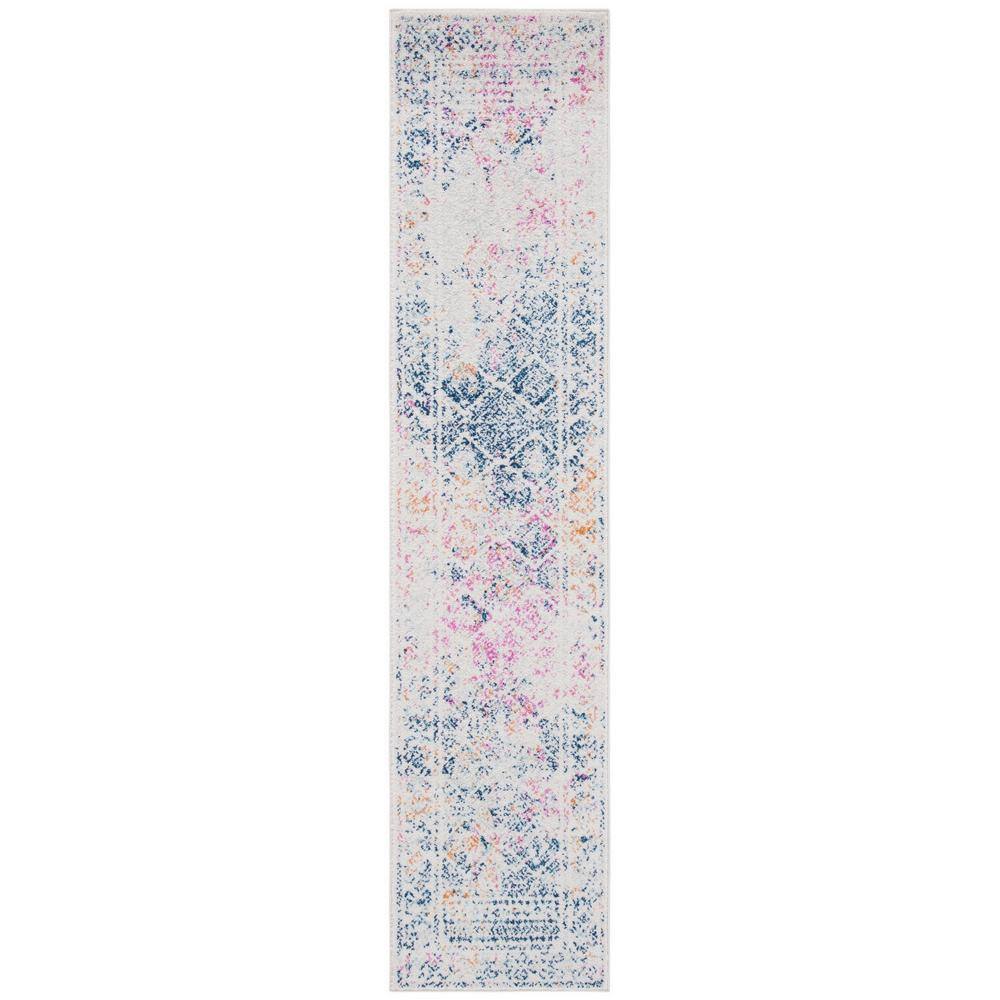 Tulum Ivory/Dark Blue 2 ft. x 9 ft. Border Runner Rug price history on PriceWatchPro