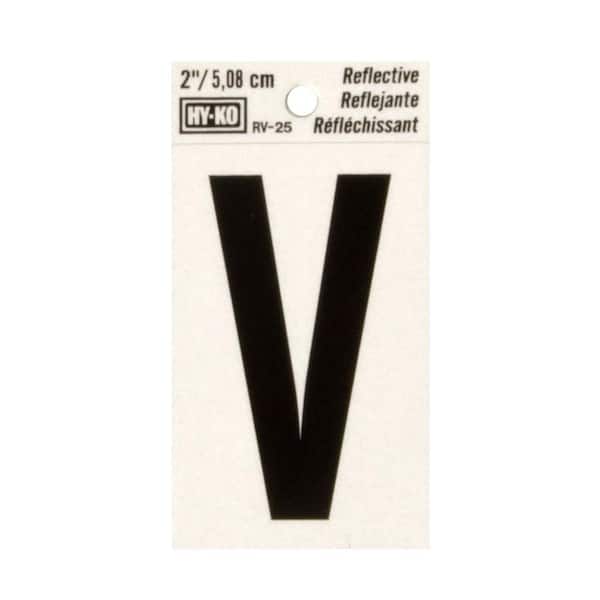 HY-KO 2 in. Vinyl Reflective Letter V
