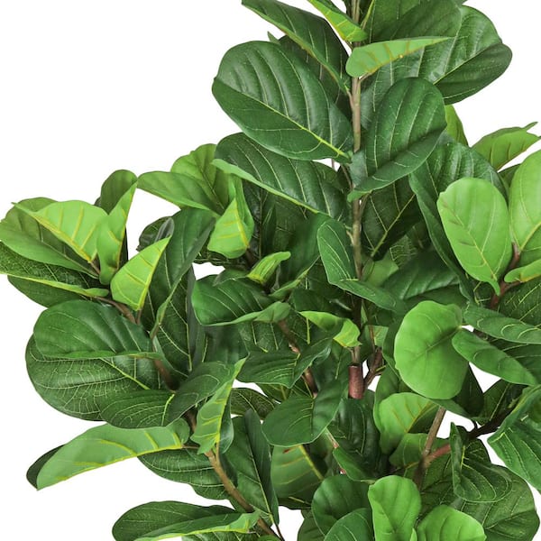 6 ft. Real Touch Artificial Fiddle Leaf Fig Tree in Black Pot