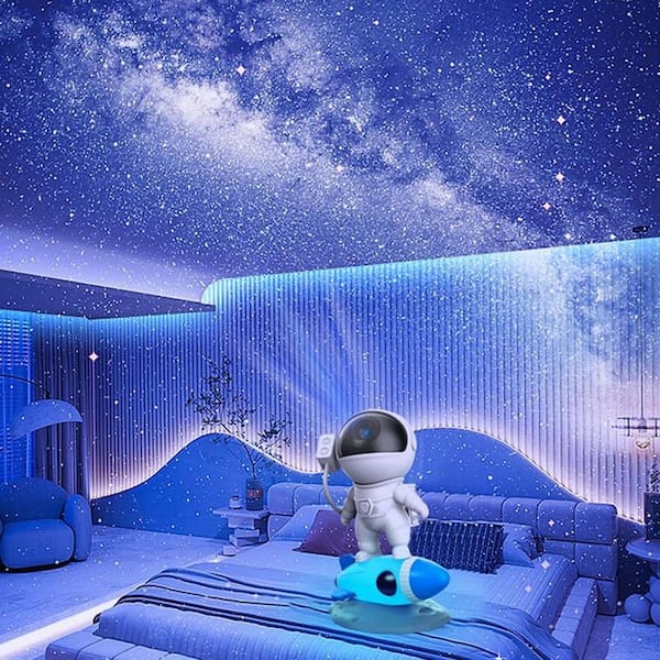 Bright Blue Floating Astronaut Light Room Decor sale