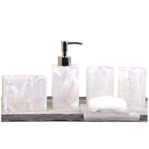 Dyiom Mason Jar Bathroom Accessories Set- 6-Pieces -Brushed Nickel  B083Z77C7D - The Home Depot