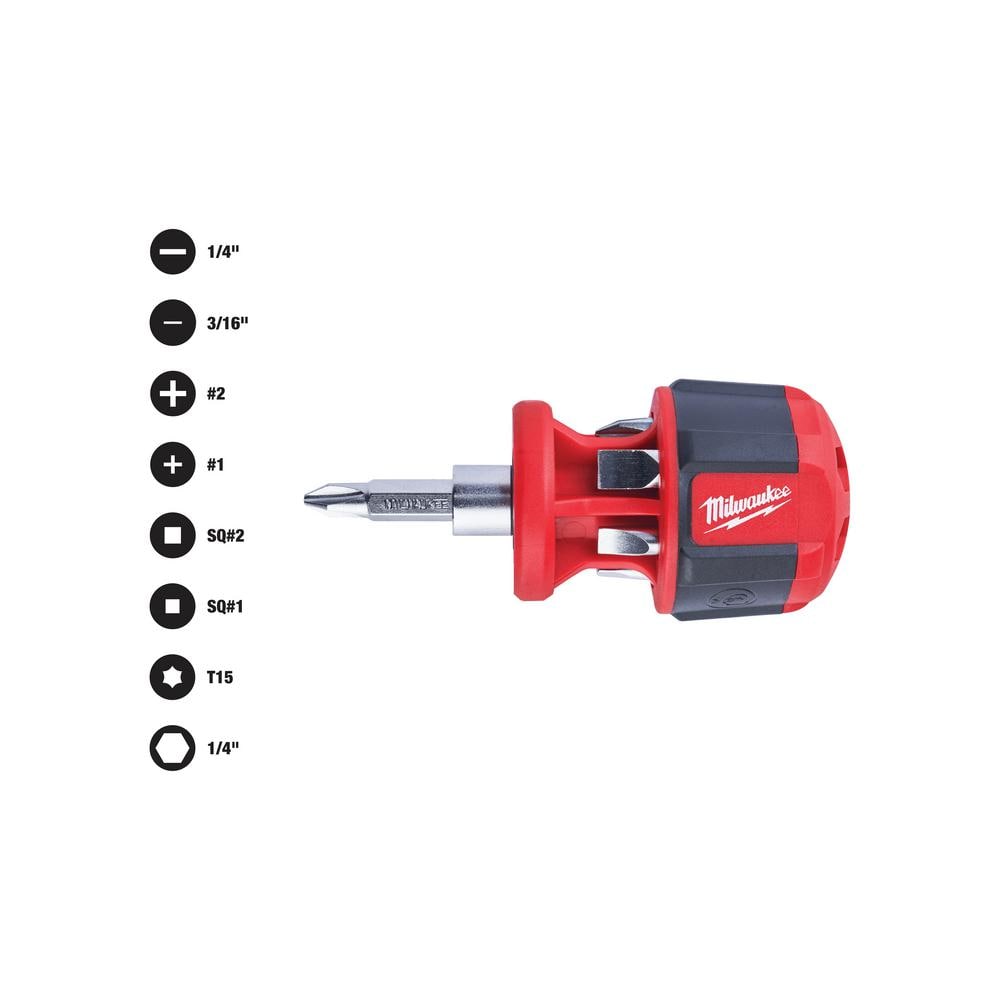 Details about   NEW Milwaukee Multi Bit Screwdriver Compact Ratcheting Magnetic Tip 48-22-2330