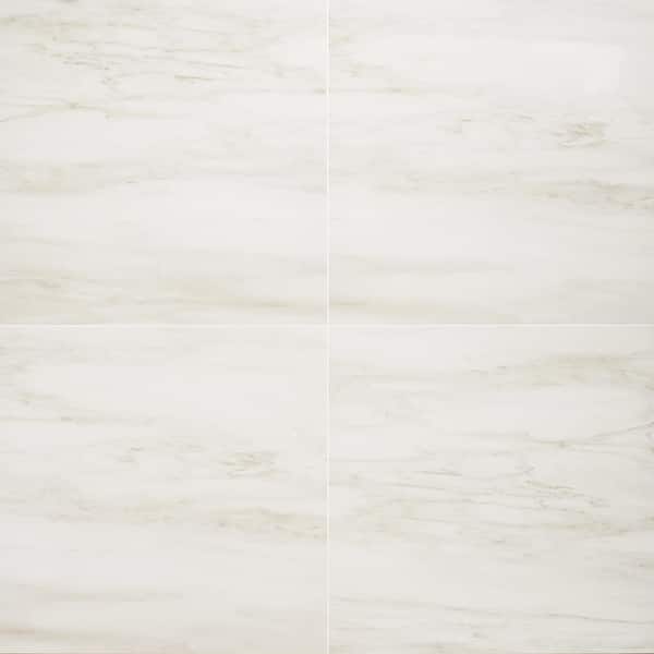 Ivy Hill Tile Saroshi Dolomite Snow 4 in. x 0.31 in. Matte Marble Look Porcelain Floor and Wall Tile Sample