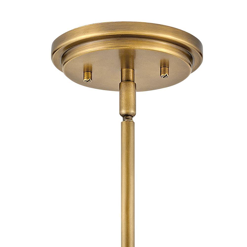 Heritage Brass and Opal Glass LED Pendant Light