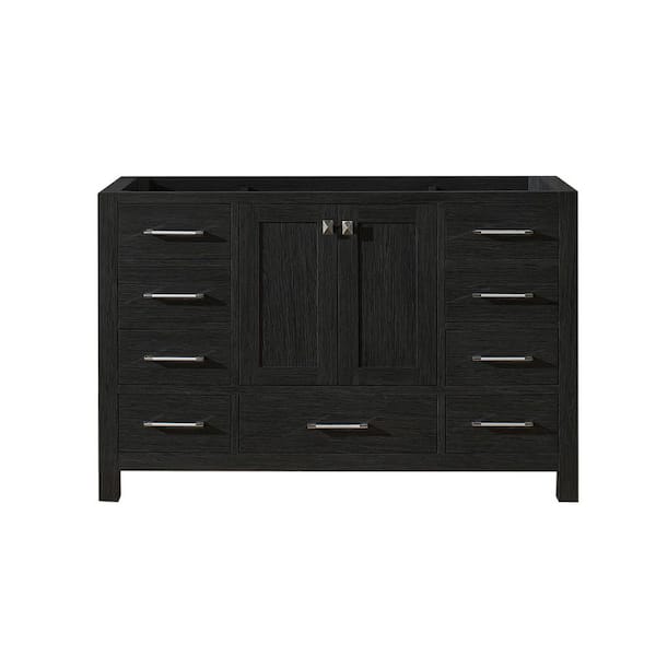 Virtu USA Caroline Premium 48 in. W x 22 in. D x 35 in. H Single Sink Bath Vanity Cabinet without Top in Zebra Gray