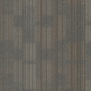 Cavell - Windward - Gray Commercial/Residential 24 x 24 in. Glue-Down Carpet Tile Square (72 sq. ft.)