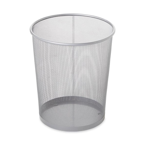 paars Tweet Dwingend Rubbermaid Commercial Products 5 Gal. Round Mesh Trash Can in Silver  FGWMB20SLV - The Home Depot