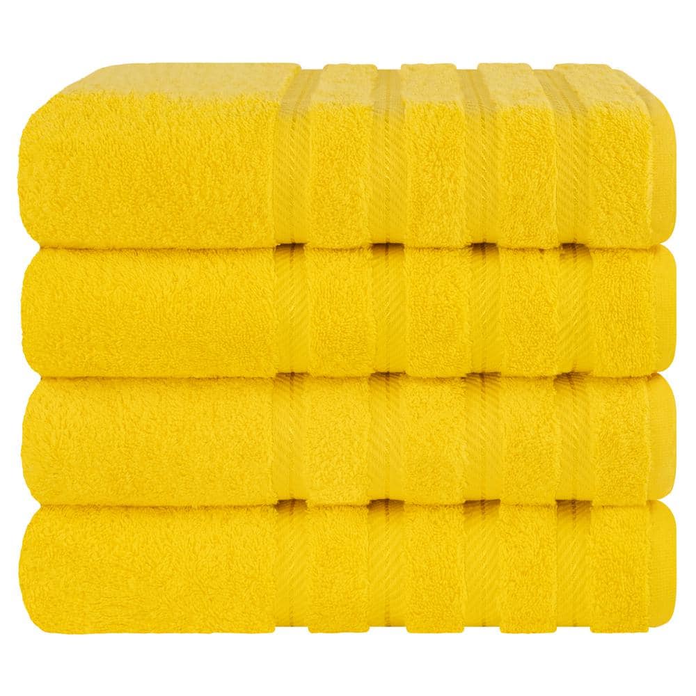 American Soft Linen Bath Towel Set, 4Piece 100 Turkish Cotton Bath Towels, 27 x 54 in. Super