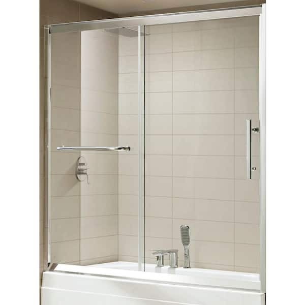 Wet Republic Sedona Premium 60 in. x 58 in. Framed Sliding Shower Door in Chrome with Tempered Clear Glass
