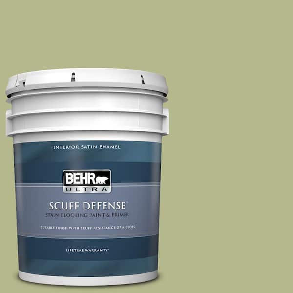 BEHR ULTRA 5 gal. Home Decorators Collection #HDC-SP14-1 Secret Glade Extra Durable Satin Enamel Interior Paint & Primer