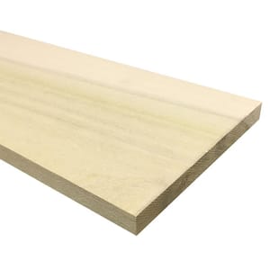 1/2 in. x 6 in. x 3 ft. Hobby Board Kiln Dried S4S Poplar Board (10-Piece)