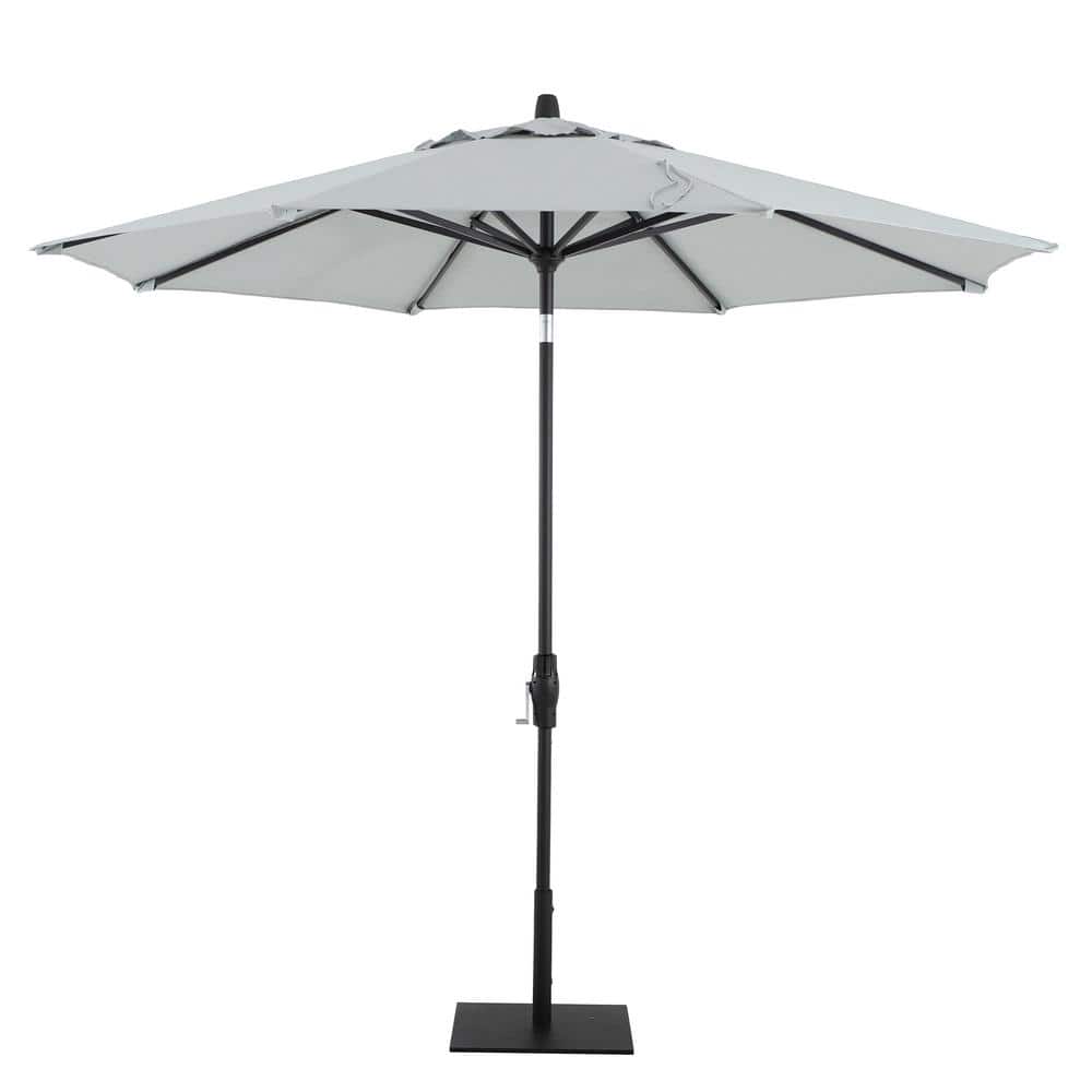 Royal Garden 9 ft. Aluminum Market Twist Tilt Patio Umbrella in Sunbrella  Cast Mist 9RDMARTTBKCMS-S - The Home Depot