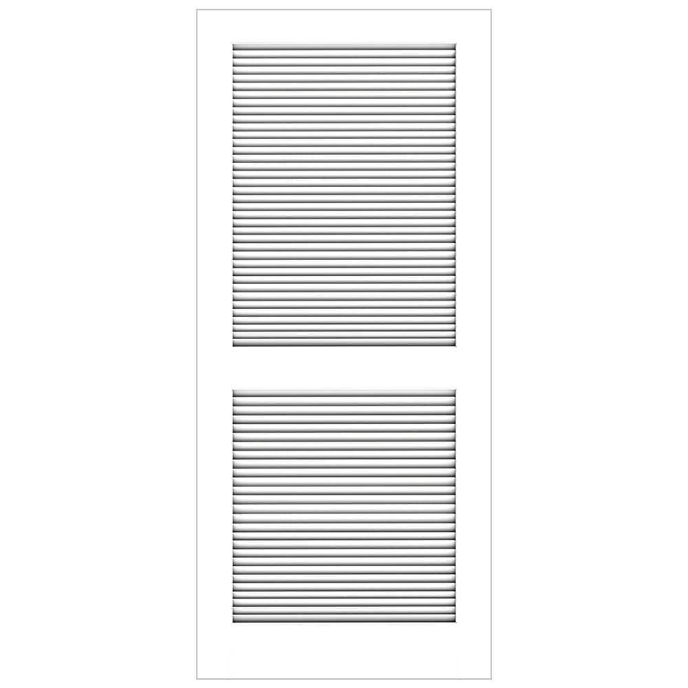 24 in. x 80 in. x 1-3/8 in.  1-1/4 in Louver, Primed Wood Door Slab price history on PriceWatchPro