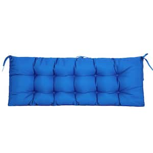 Outdoor Seat Cushions Bench Settee Loveseat Tufted Seat Pillow of Wicker for Patio Furniture (Navy Blue)