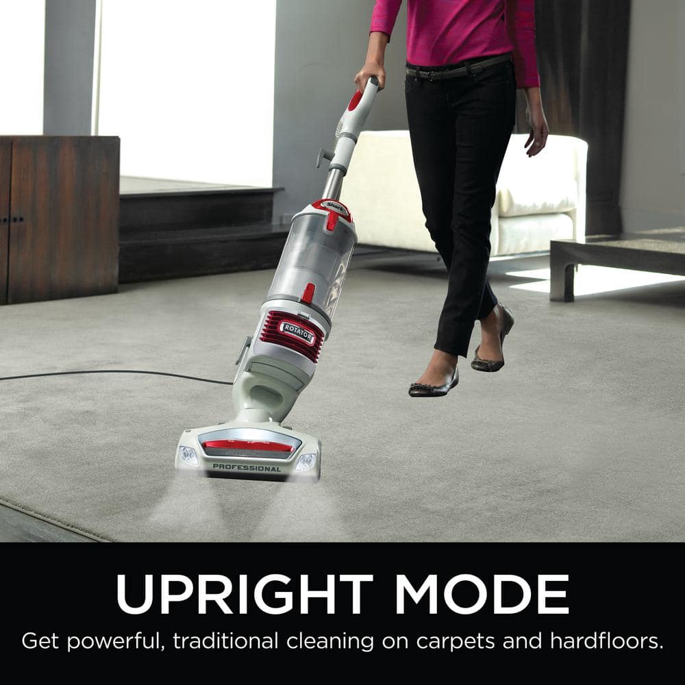 Shark Rotator Red and White Bagless Upright Vacuum with HEPA Filter