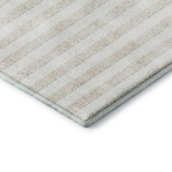 Mayfield Premium Machine Washable Abstract AMF2134 Putty 3 ft. x 5 ft. Area Rug