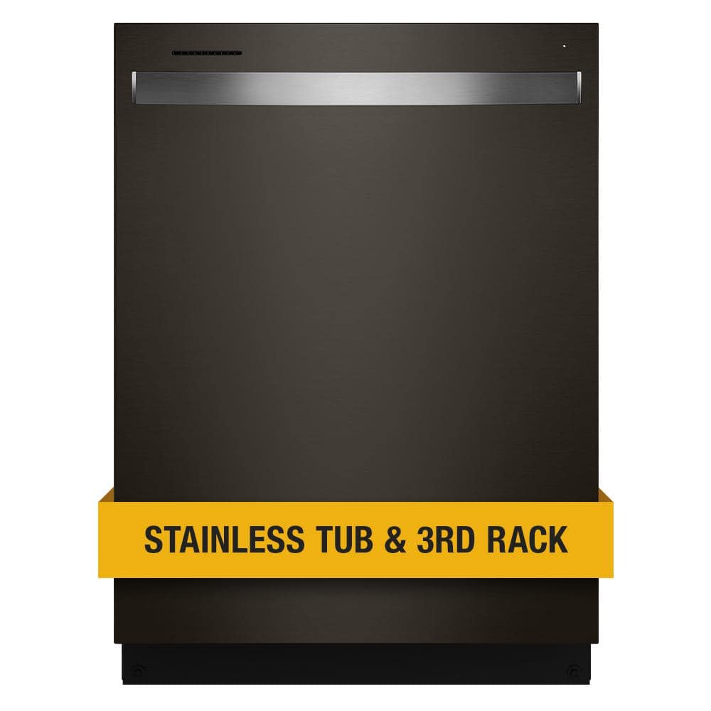 24 in. Black Stainless Top Control Built-In Tall Tub Dishwasher with Third Level Rack, 47 dBA