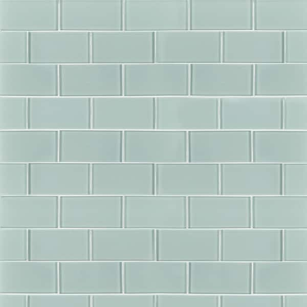 Jeffrey Court Typhoon Blue 3 in. x 18 in. Subway Gloss Porcelain Wall and Floor Tile (10.76 Sq. ft./Case)