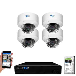 4-Channel 5MP Security Surveillance System NVR with 4-Camera 2.8-12 mm Varifocal Zoom Lens 100 ft. Night Vision 1TB HDD