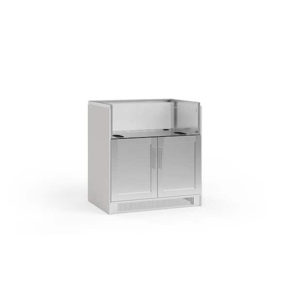 Casa Nico Portable Stainless Steel Outdoor Kitchen Cabinet & Patio Bar