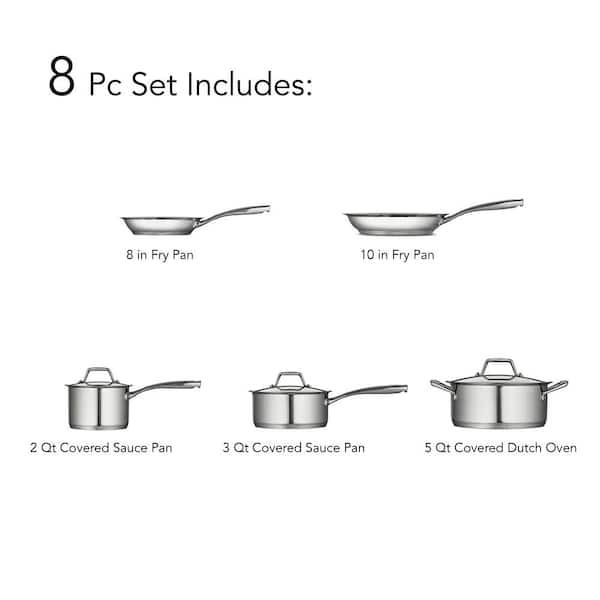 Tramontina Gourmet Prima 8 Piece Stainless Steel Cookware Set