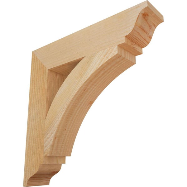 Ekena Millwork 4 in. x 20 in. x 20 in. Douglas Fir Thorton Traditional Rough Sawn Bracket