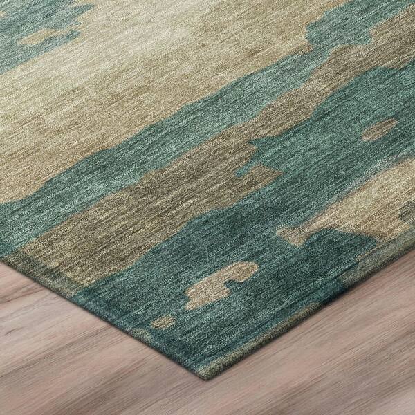 Chantille Machine Washable Indoor/Outdoor Abstract ACN2870 Teal 2 ft. x 3 ft. Accent Rug