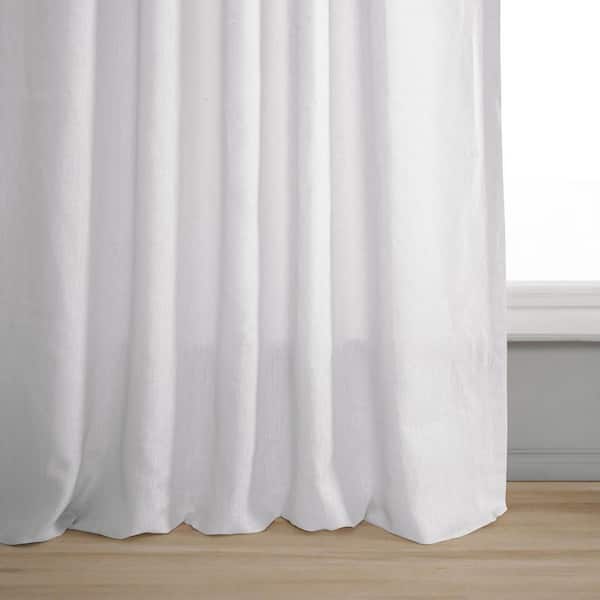 Exclusive Fabrics & Furnishings Purity White Solid Rod Pocket Light  Filtering Curtain - 50 in. W x 120 in. L (1 Panel) SHLNCH-GB1001031-120 -  The Home Depot
