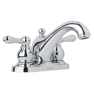 Allura 4 in. Centerset 2-Handle Bathroom Faucet with Drain Assembly in Chrome