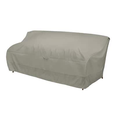 77 in. Outdoor Sofa Cover with Integrated Duck Dome in Moon Rock