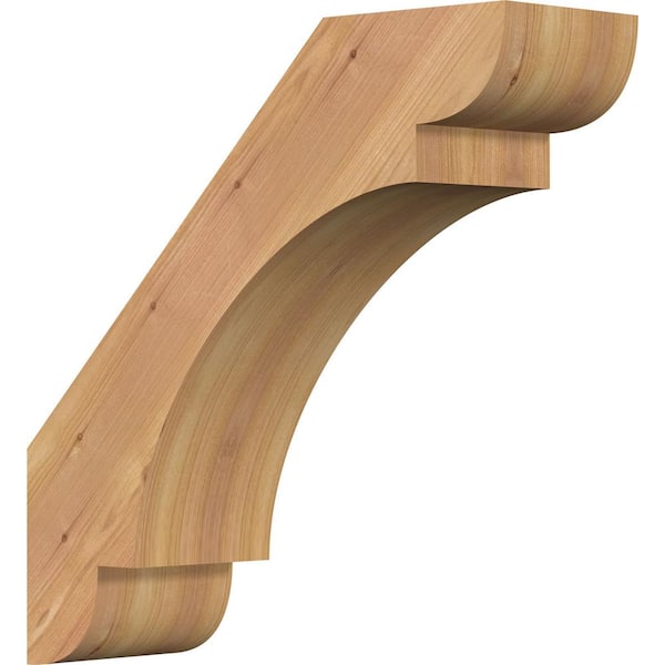Ekena Millwork 5 1/2"W x 18"D x 18"H Olympic Smooth Knee Brace, Western Red Cedar