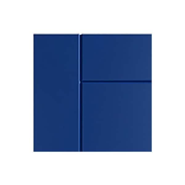 Sanibel 7.25 in. W x 0.625 in. D x 7.25 in. H Blue Cabinet Door Sample Reef Blue Matte