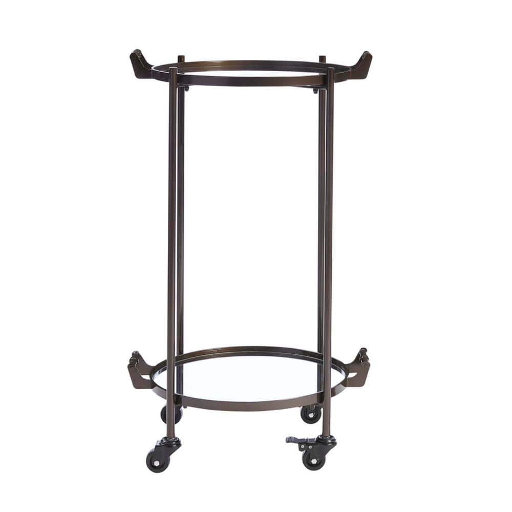Home Decorators Collection Oil Rubbed Bronze Metal Rolling Bar Cart