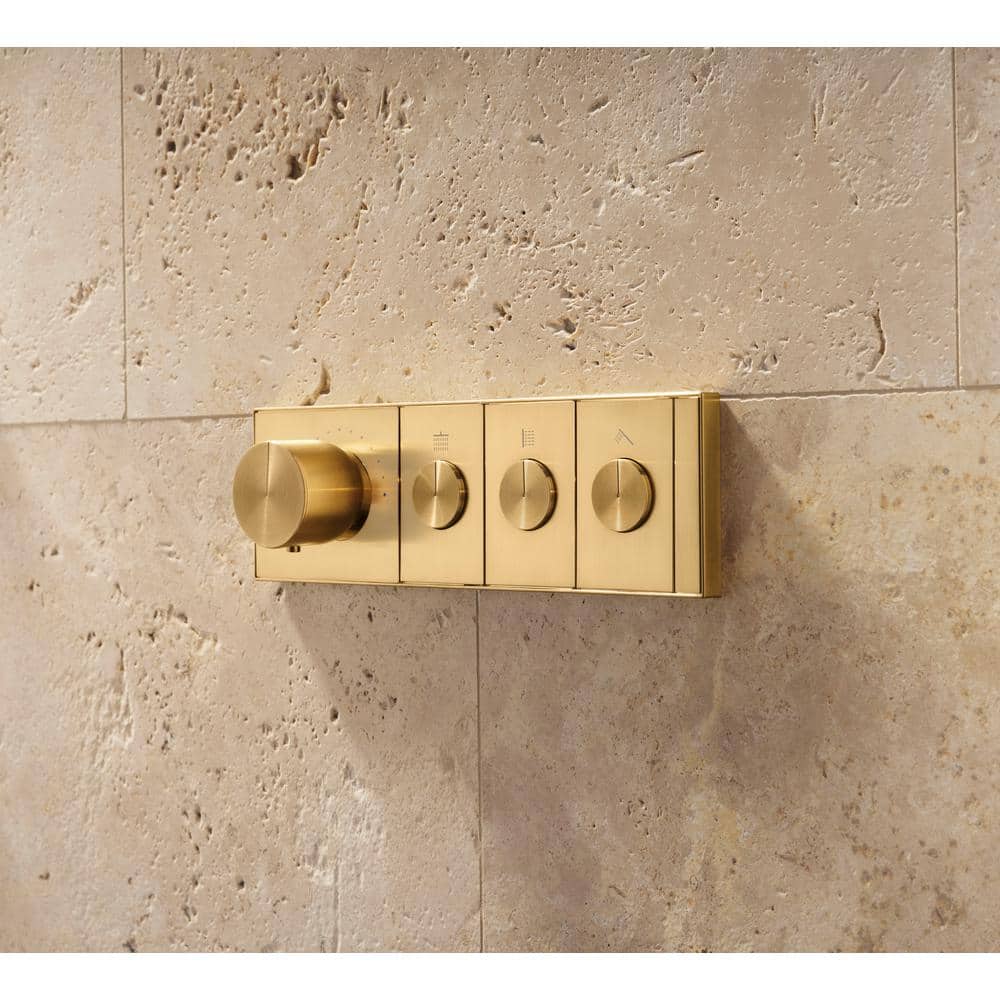 White Polished Chrome Thermostatic Valve Control Panel