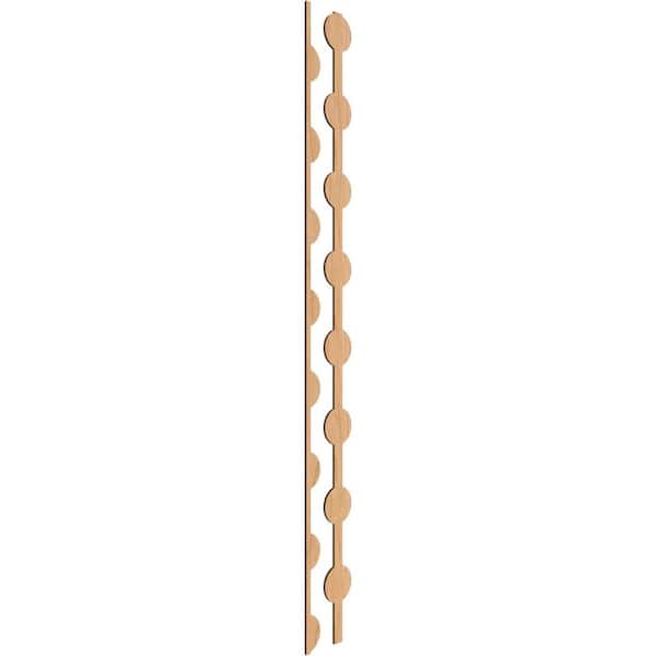 Ekena Millwork Bridgeport 94 in. H x 0.375 in. W Slatwall Panels in Maple 12-Pack