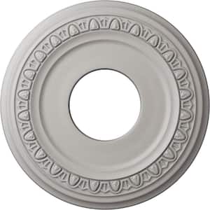 1-1/8 in. x 12-1/4 in. x 12-1/4 in. Polyurethane Jackson Ceiling Medallion , Ultra Pure White