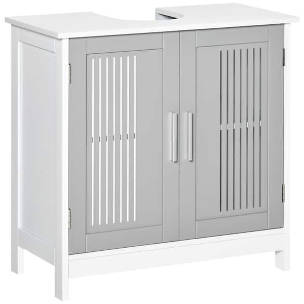 23.5 in. W x 11.75 in. D x 23.5 in. H Under Stick Bath Vanity with MDF Top in Gray