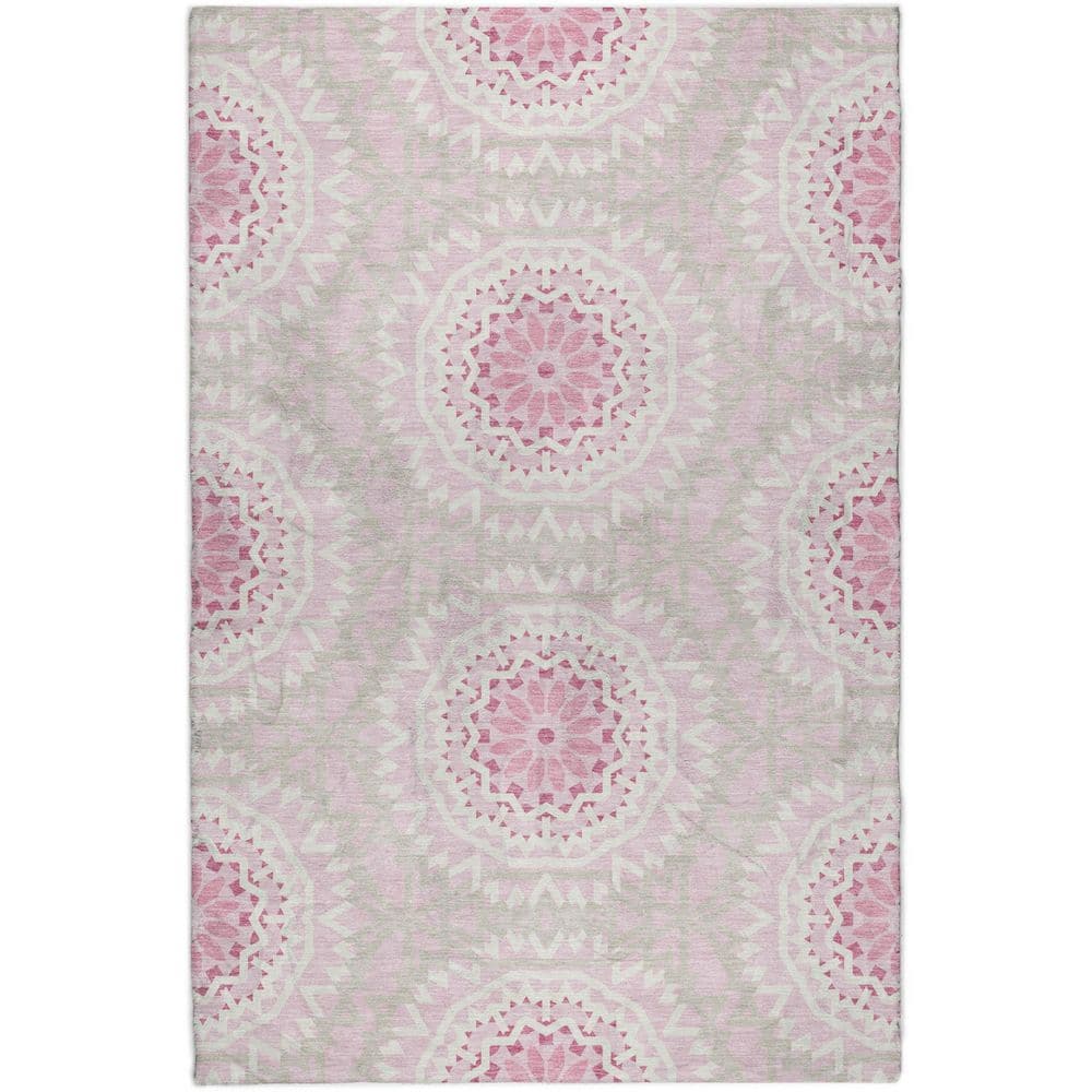 Dream Shag Premium Machine Washable Abstract ADS619 Pink 9 ft. x 12 ft. Area Rug price history on PriceWatchPro