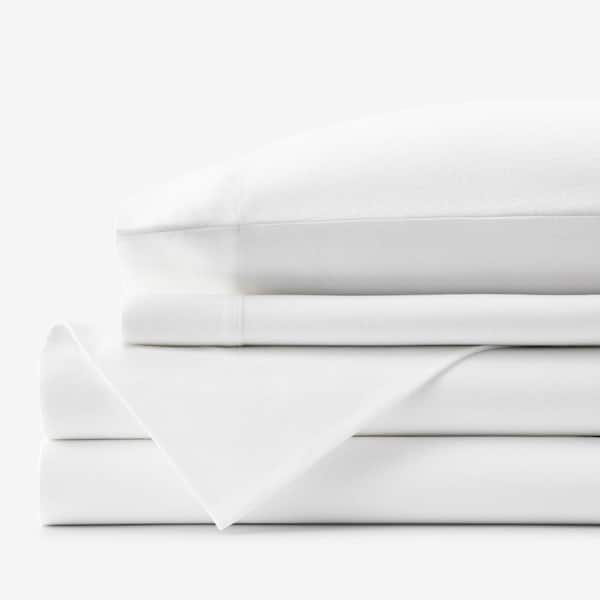 The Company Store Legends Hotel 4-Piece White Velvet Flannel Queen Sheet Set